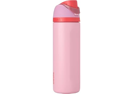 Owala FreeSip Insulated Stainless Steel Water Bottle with Straw for Sports and Travel, BPA-Free Sports Water Bottle, 24 oz, Pink, AngelÃ¢â‚¬Â¦