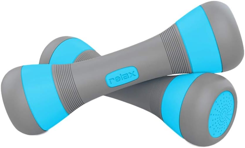 ZhiWei Set of 2 Body Adjustable Dumbbell Set - Supplies for Exercise, Workout, Weight Loss, Body Building - for Men, Women, Seniors, Teens, and Youth,Blue