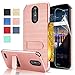 LG Stylo 3 / Stylo 3 Plus/LG Stylus 3 case with HD Screen Protector,AnoKe[Card Slots Holder][Not Wallet] Kickstand Hybrid Shockproof Heavy Duty Protective Cases Cover for LG LS777 KC1 Rose Gold