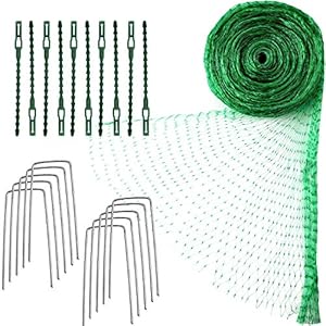 4-M-x-10-M-Anti-Bird-Protection-Net-Garden-Plant-Mesh-Netting-Fruit-Trees-Netting-with-Cable-Ties-and-U-Shaped-Garden-Pegs-Green Birds Netting Garden Green Anti Bird Protection Net for Fruit and Vegetables Plant Tree Mesh Netting Against Animals…