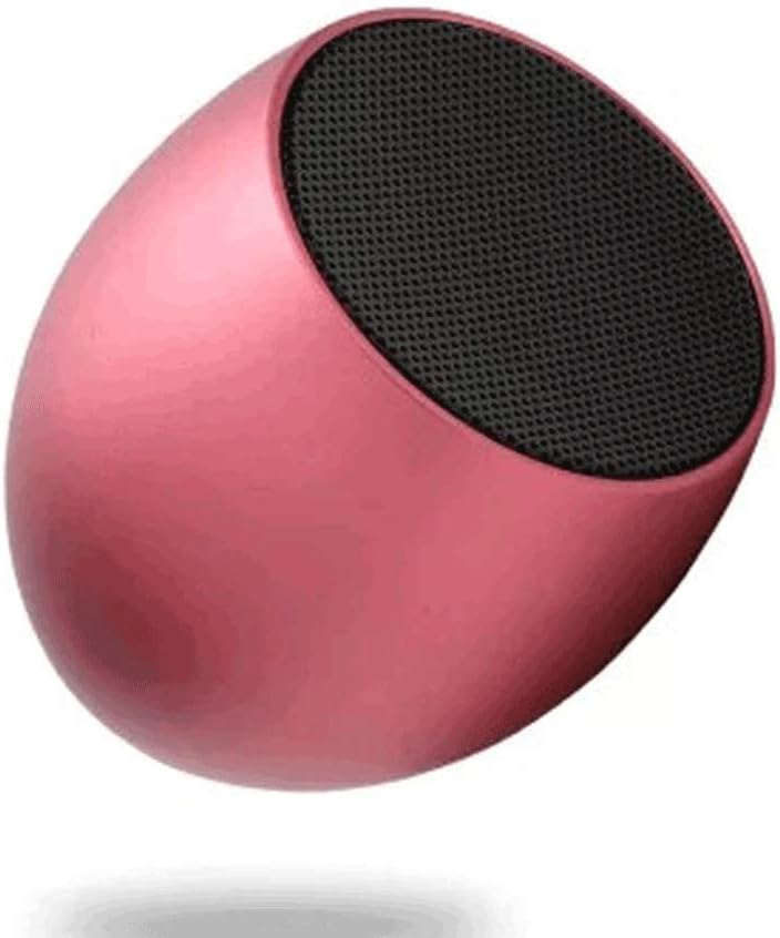 OPmeA Portable Wireless Metal Small Stereo Bluetooth Speaker Mini Subwoofer Outdoor Card Speaker (color : PINK)