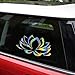 KANWAWO Laser Lotus Flower Vinyl Car Window Decal Sticker Car Styling Bumper Stickers Car Body Door Window Stickers Vinyl (2pcs Lotus Flower, 160 x 85 mm)
