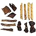 Green Butterfly Brands Assorted Dog Chews – All Natural, Chewy Dog Treats Made in USA – Pig Ear, Bully Stick, Pork Hide Twist Pieces & Turkey Gizzard Assortment Pack – One Ingredient Chews - Dogs Love
