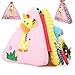 Zooawa Baby Soft Cloth Activity Book, 3D Stereo Animal Mirror Book Early Development Educational Cognitive Toy for Toddlers & Kids - Colorful