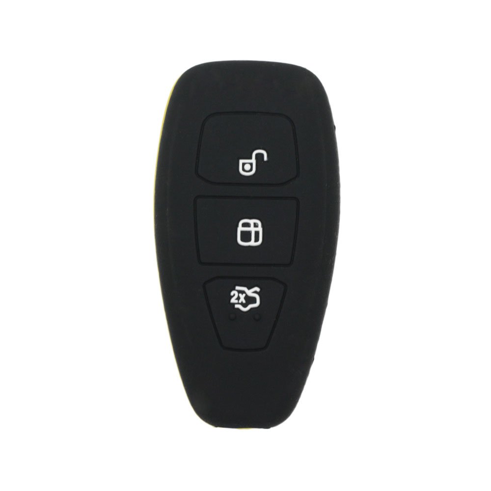 BROVACS Silicone Cover Protector Case Holder Skin Jacket Compatible with FORD 3 Button Smart Remote Key Fob CV2712 Black