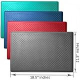 Mr. Peanut's Pet Food Mat, Premium FDA Food Grade Silicone, BPA Free, 18.5