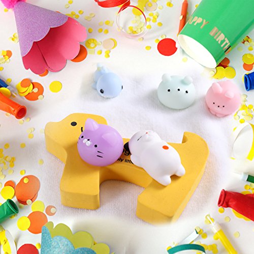 16 Pcs Mochi Squishy Toys,Outego Party Favors for Kids Mochi Squishies Mini Squishys Mini Squeeze Funny Toy Soft Stress and Anxiety Relief Toys Random Color