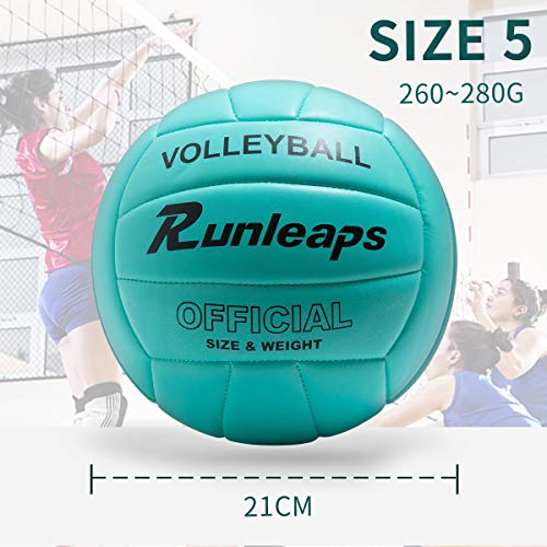 Runleaps Volleyball, Waterproof Indoor Outdoor Volleyball for Beach