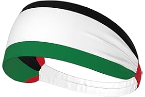 VVXBHGR Flag of the State of Palestine Prints Elastic Exercise Headband Sports Head Tie for Men and Women, Soft, Quick-Dry