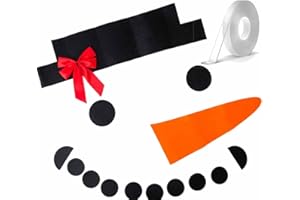 JW PASSION - PREMIUM QUALITY, MADE WITH PASSION Christmas DIY Stickers Set for Garage Door Snowman Face Decorations Decals (Non Magnets) Garage Door Murals Cover Sticker Xmas Outdoor Holiday Decor