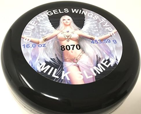 Handmade Angel wings Milk slime 12 oz jar container lock cap resealable