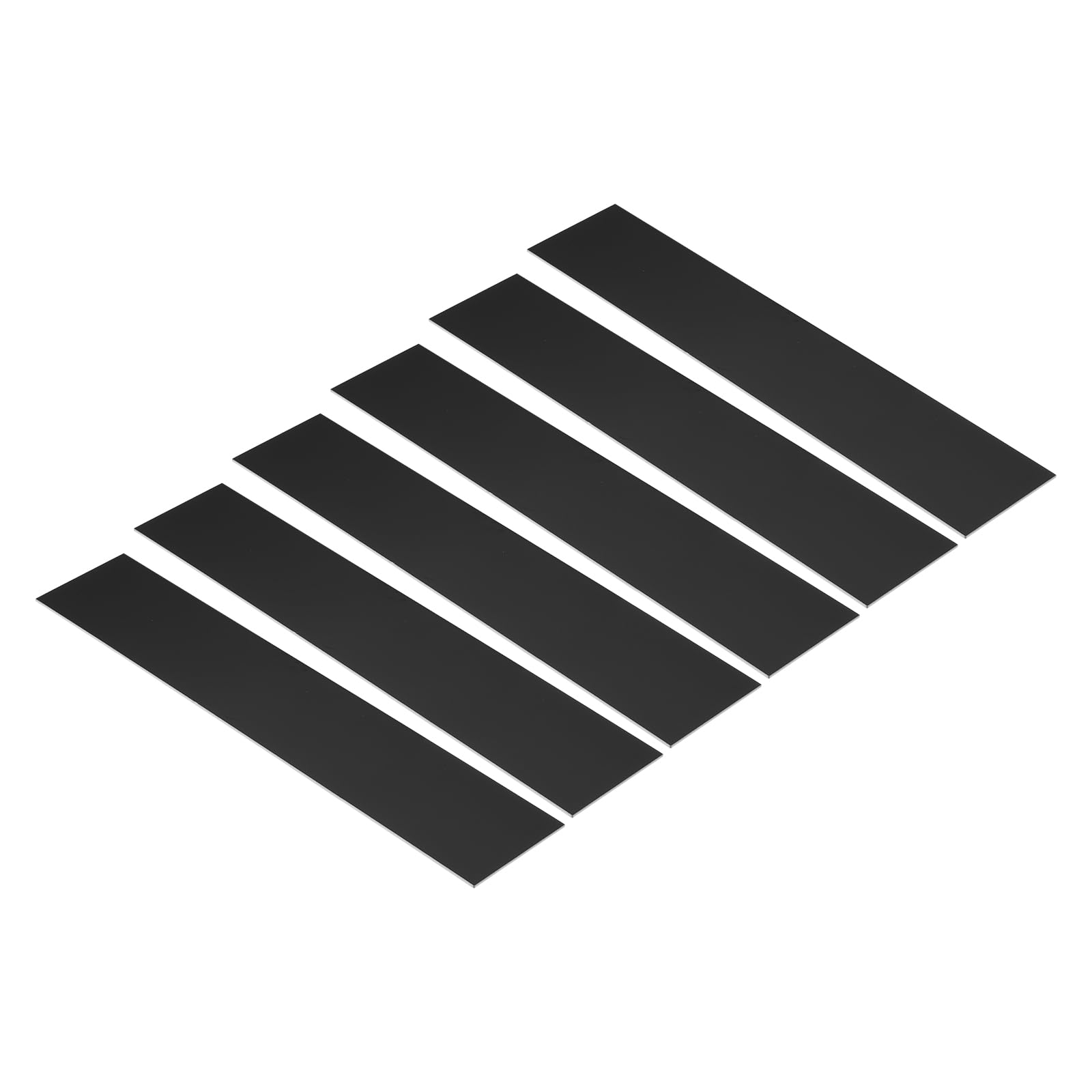 PATIKIL 10"x2" Blank Name Plates, 6 Pack Custom Engraved Name Plate Rectangle Laser Engraving Blanks for Personalized Nameplates Office Desk DIY Painting Supplies, Black, White