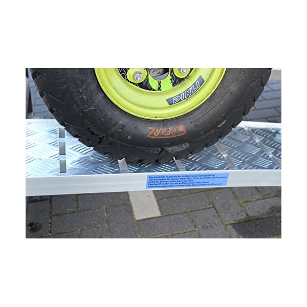 TRUTZHOLM 2 x Auffahrrampe klappbar 226 cm Traglast 1360 kg Alu grau Motorradrampen Verladerampen – Bild 4