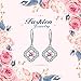 POPLYKE Flower Earrings Sterling Silver Women Dangle Drop Earrings Leverback