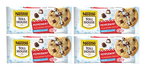 Nestlie Toll House Winter Holiday Peppermint Filled Baking Truffle Chips, 9 Oz (Pack of 4)