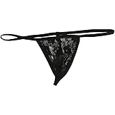 4UFIT Men's See Through Thongs Underwear Lace Thongs G-Strings