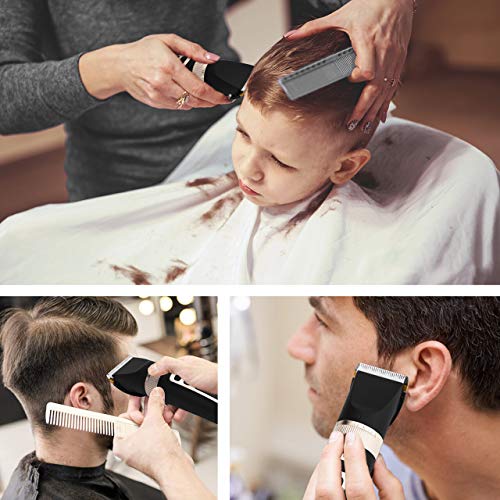 Powerextra Hair Clipper & Cordless Beard Trimmer for Men with 7 Combs Brush and Thinner Included, USB Rechargeable with LED Display