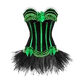 Halloween Women's Gothic Vintage Corset Tutu Petticoat Skirt Moulin Rouge Lingerie Plus Size