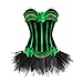 Kranchungel Women's Gothic Corset Skirt Set Moulin Rouge Dancer Fancy Clubwear