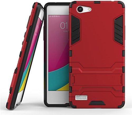 OPPO A33 Case,OPPO Neo 7 Protection Phone Cover,Anzeal [Kickstand] Hybrid Dual Layer Full-Body Protective Case Soft TPU and Hard PC Rugged Dirtproof Cover For OPPO A33/OPPO Neo 7 [Red]
