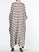 Mordenmiss Women's New Round Collar Stripes Plus Size Dresses Style 1-Medium Gray