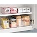 mDesign Plastic Kitchen Pantry Cabinet, Refrigerator or Freezer Food Storage Bin with Handles - Organizer for Fruit, Yogurt, Snacks, Pasta - BPA Free, 16