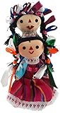 Mexican Maria Rag Doll 2 Pack Small Toys Handcraft Traditional Costume 7'' Assorted Colors & Models Bundle