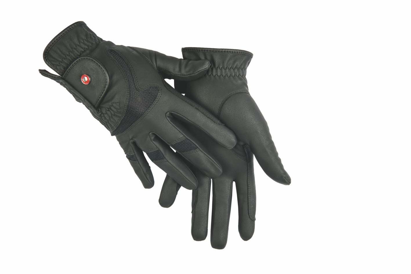 HKM Unisex Professional Air Mesh Riding Gloves, Black, S