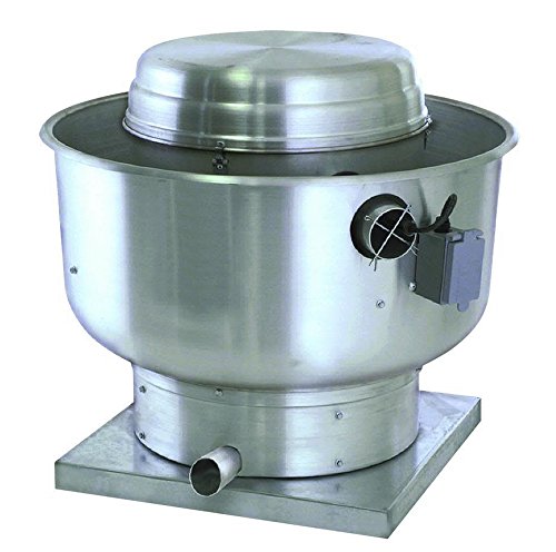 3400 CFM Belt Drive Upblast Restaurant Exhaust Fan with 18.75" Wheel - Motor: 1.0 HP / 115 V / Single Phase