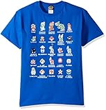 Nintendo Men's Pixel Cast T-Shirt, Royal, X-Large