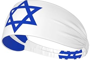 VVXBHGR Israeli flag Prints Elastic Exercise Headband Sports Head Tie for Men and Women, Soft, Quick-Dry