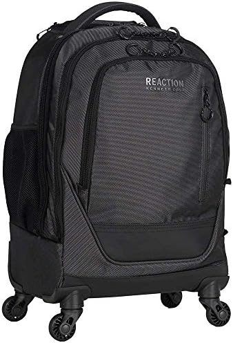 Kenneth Cole Dual Compartment 4-Wheel 17" Computer Carry-on Backpack in Silver