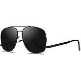 GUVIVI Classic Aviator Sunglasses for Women Men Oversized 70s Vintage Trendy Metal Square Aviators Sun Glasses