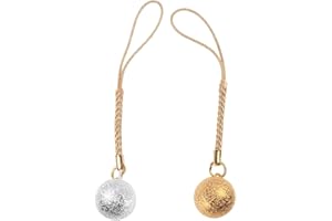 OSALADI 2pcs Japanese Water Bells Pendant Hanging Tassel DIY Phone Case Accessories Wrinkle Gold Silver
