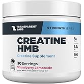 Transparent Labs Creatine HMB - Creatine Monohydrate Powder with HMB for Muscle Growth, Increased Strength, Enhanced Energy Output, and Improved Athletic Performance - 30 Servings, Strawberry Lemonade