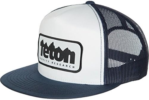 Teton Gravity Research Logo Patch Trucker Hat Navy/White, One Size