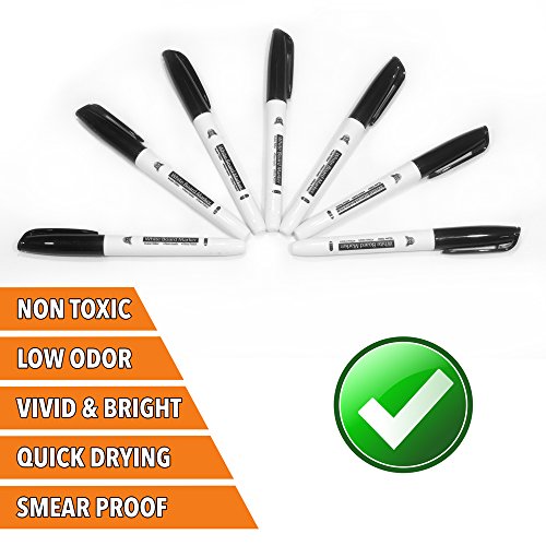 Dry Erase Boards | 25pc Classroom Pack Mini Lapboards + 25 BONUS Whiteboard Markers + Felt Erasers - A4 (8.25 x 11.7 inch) Size DOUBLE SIDED Small White Boards for Students, Teacher Supplies