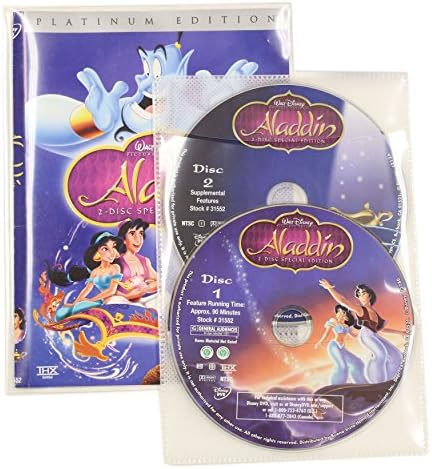 500 Clear CPP Movie Plastic Sleeves + 2 Disc Non-Woven Sleeves By StarTechDeals