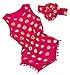 Girls Romper Gold Dot Pompom Jumpsuit with Headband for Baby Girls Messy Code