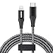 iPhone 11 Charger, ESR USB C to Lightning Cable, [6.6ft MFi-Certified], Braided Nylon Power Delivery Fast Charging for iPhone 11/11 Pro/11 Pro Max/XR/XS Max/XS/X/8, for Use with Type-C Chargers, Black