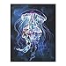 WHAT ON EARTH Led Light Up Jellyfish Picture - Canvas Wall Art - 15.75