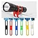 ChineOn MTB Cycling Bike Bicycle Silicone Band Flash Light Flashlight Phone Strap Tie Ribbon Mount Holder(Pack of 5) (Colorful)