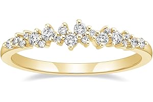 Mameloly Wedding Bands for Women Silver/Gold/Rose Gold Dainty Stackable CZ Cubic Zirconia Engagement Rings for Her Size 4-12