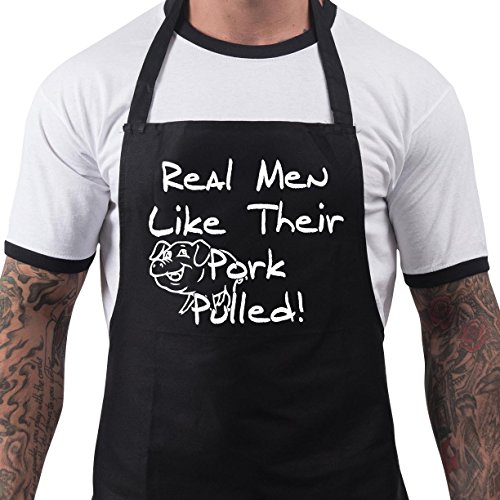 BBQ Apron Funny Aprons For Pork Pulled Barbecue Grill Kitchen Gift One Size - Thumbnail 2