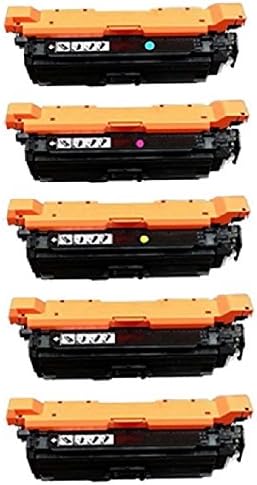 WORLDS OF CARTRIDGES Remanufactured Toner Cartridge Replacement for HP 652A / 654A / 654X (5-Pack Jumbo: Cyan + Magenta + Yellow + Black + Jumbo Black) for Use in Color Laserjet Enterprise M651