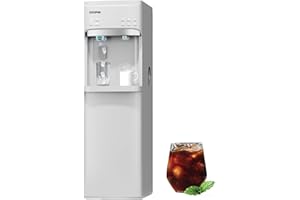 SOOPYK Self-Cleaning Bottom Load Water Cooler Dispenser with Ice Maker for 5 Gallon 3 Temperature Settings 22lbs Daily Capacity White