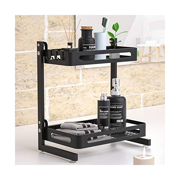 SOLEDI-Spice-Rack-Organiser-for-Countertop-Stainless-Steel-Kitchen-Countertop-Storage-Rack-Sturdy-and-Durable-Maximize-Kitchen-Space-Easy-to-Assemble-2-Tier SOLEDI Spice Rack Organiser for Countertop, Stainless Steel Kitchen Countertop Storage Rack, Sturdy and Durable…