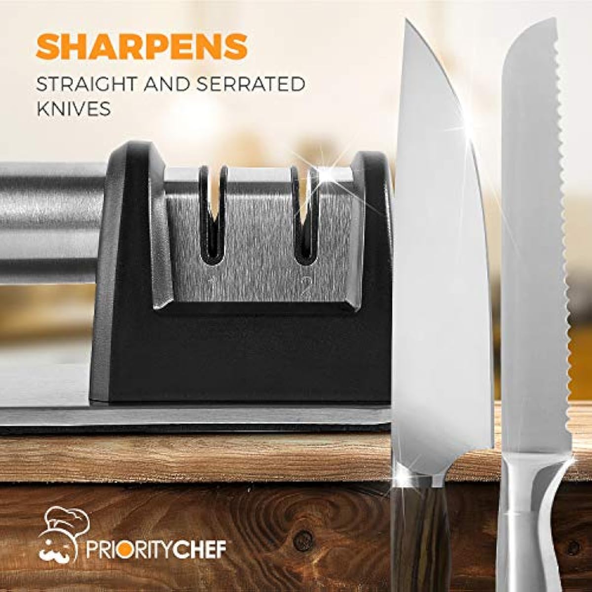 Senzu Sharpener / PriorityChef Knife Sharpen 2Stage Diamond Coated