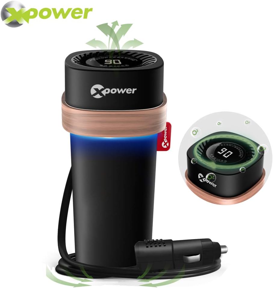 Car Deodorizer Ozone Generator Mini Portable Ozone Machine 500g/h O3 Air Purifier Deodorizer Sterilizer, Elimination; Pollutants, Allergens, Air Irritants, Mold, Bacteria, Pet Dander & More