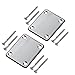 Timiy Electric Guitar Part Neck Plate with Screws Chrome for Strat Tele Guitar Precision,Jazz Bass Replacement 2 Sets (Silver Tone)